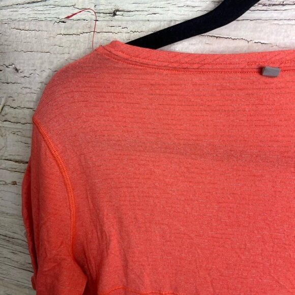 Lululemon Runaway Tee orange pocket striped cheetah size 6 - Picture 9 of 10